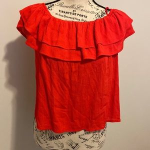 Red,ruffles,kid